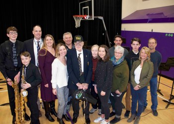 George Luce is honored at Hampton Bays Elementary School