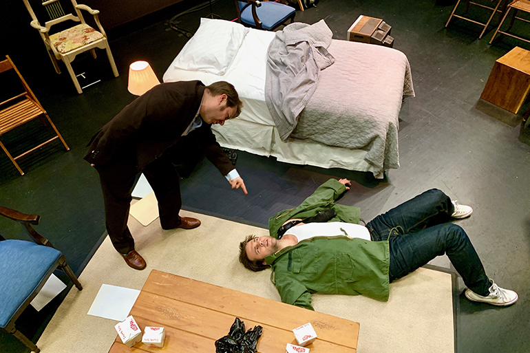 Michael Paul and Trevor Vaughn in "Falls for Jodie," Photo: Joe Brondo, Courtesy Guild Hall