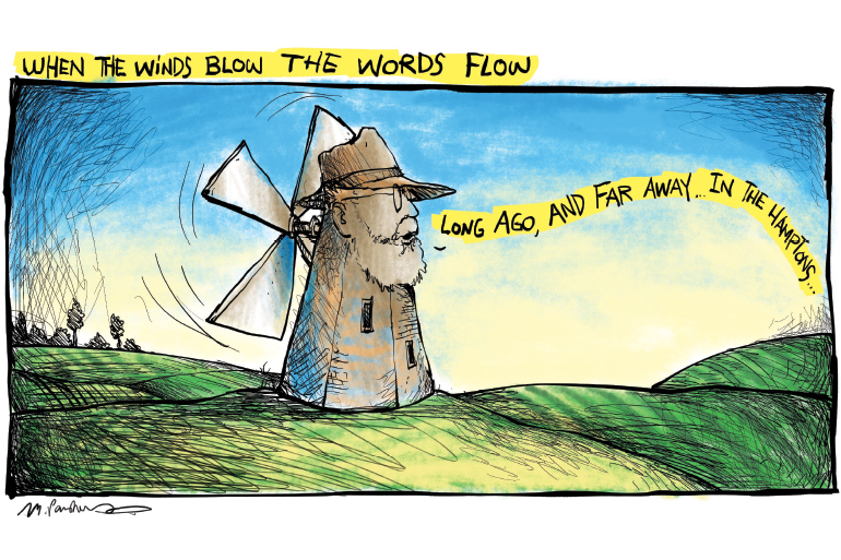 Dan windmill cartoon by Mickey Paraskevas