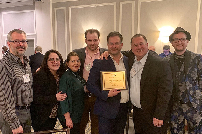 Dan's Papers crew wins the 2018 NYPA John J. Evans Award for Advertising Excellence