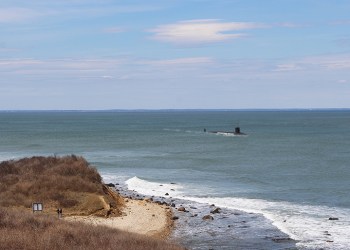 Hamptons Police Department submarine spotted off Montauk, April 2019