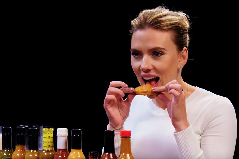 Scarlett Johansson on 'Hot Ones'