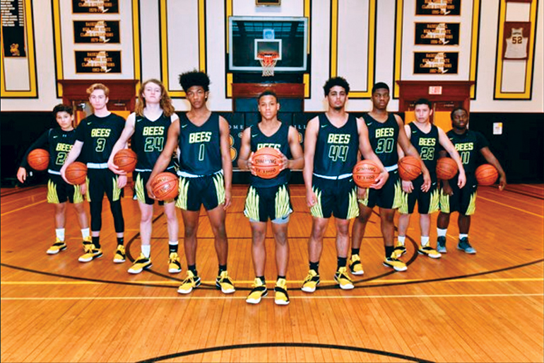 Bridgehampton High School 2019 Killer Bees basketball team