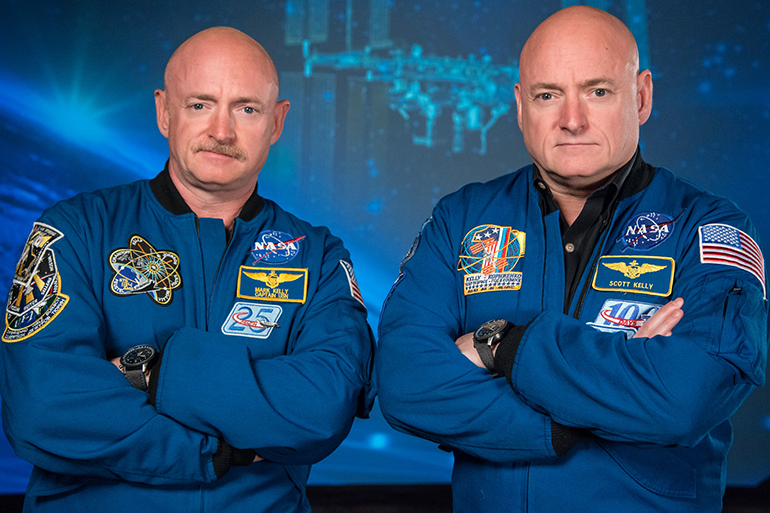 NASA astronaut twins Mark and Scott Kelly
