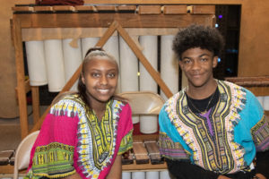 Jaden age 16 and Elijah age 16 of the Bridgehampton School's Marimba Band