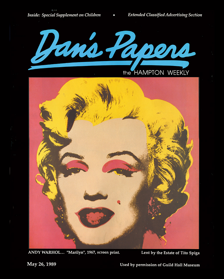 Andy Warhol's Marilyn Monroe cover for the Memorial Day 1989 Dan's Papers