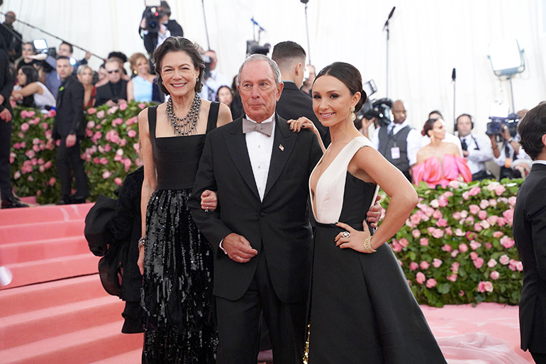 Diana Taylor, Mayor Michael Bloomberg, Georgina Bloomberg at the Met Gala