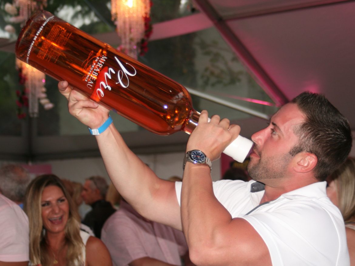 Brett Krause enjoying Rose' Soiree all day and night