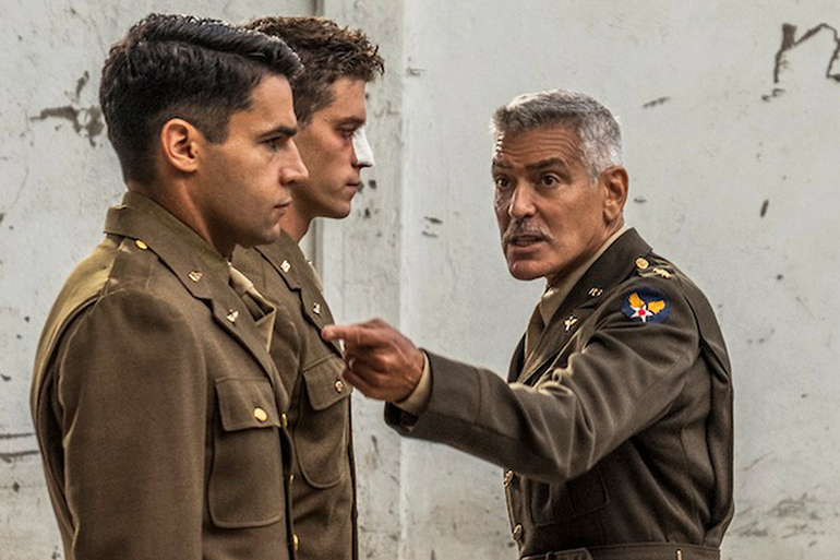 Christopher Abbott and George Clooney in Hulu's "Catch-22" miniseries
