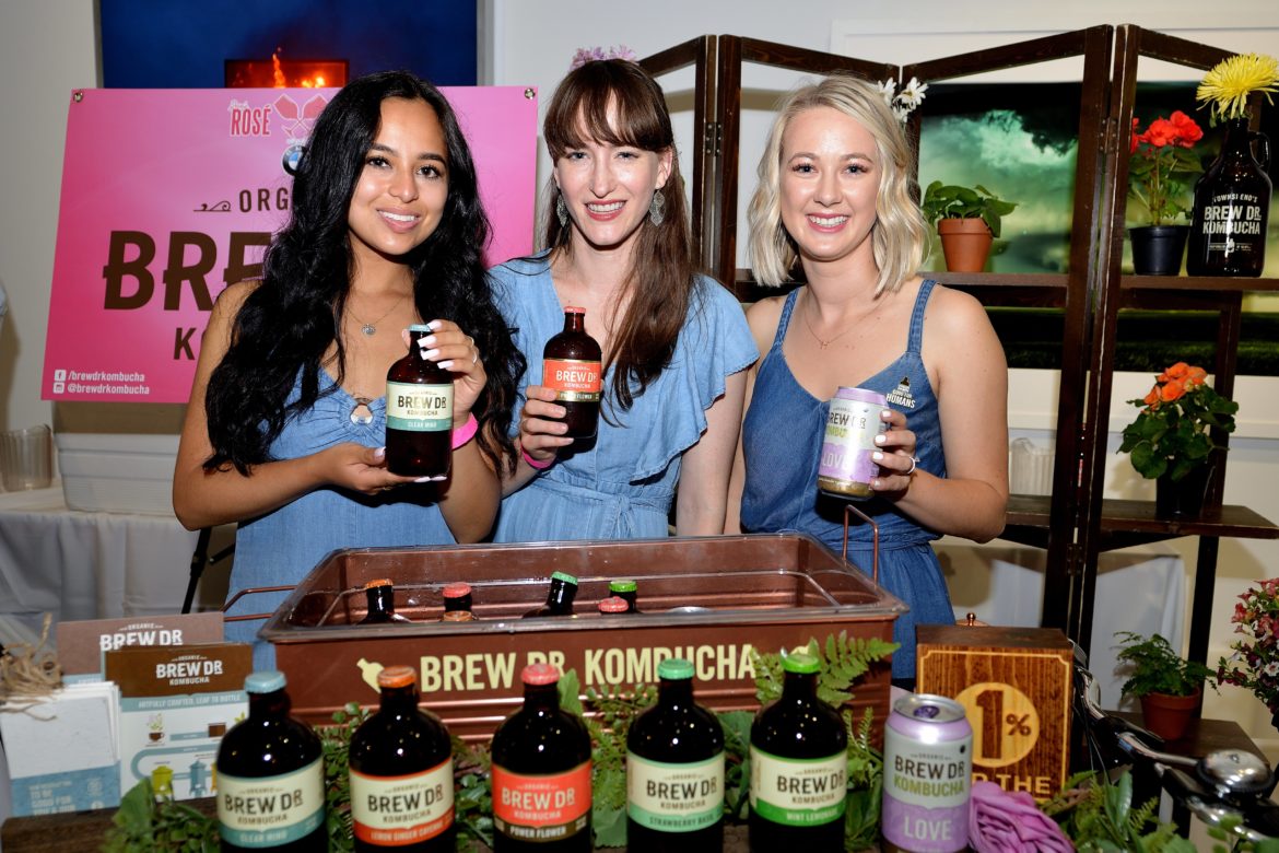 Nicole Andrade, Sarah M. and Shelbi Hodges served up the Brew Dr. Kombucha