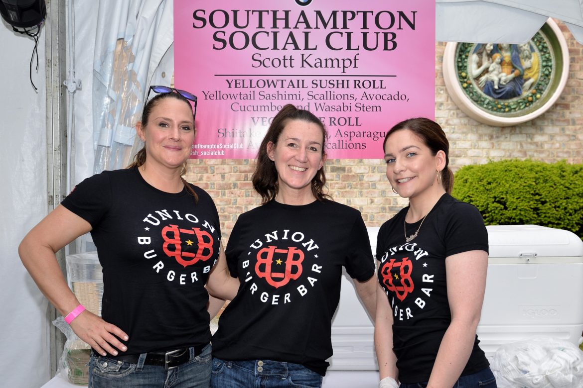 Robin Kampf, Wendy Talmage and Jacklynn Doyle dished out superb sushi from Southampton Social Club