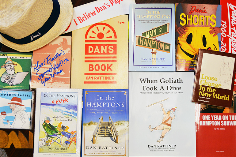 A selection of Dan Rattiner's books, CDs and ephemera