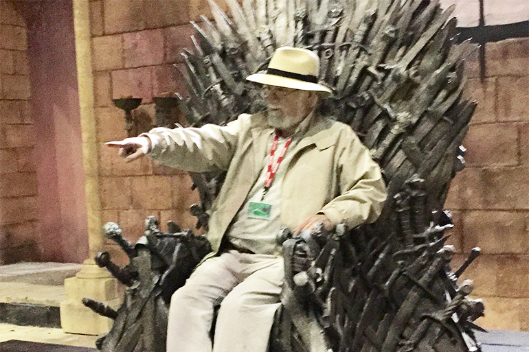 Dan sits atop the Iron Throne