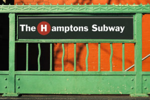 Hamptons Subway station sign