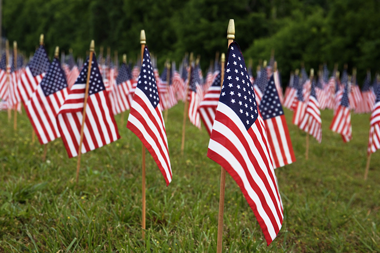 American flags