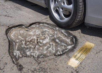 Render of the John Steinbeck Memorial Pothole with resin filler