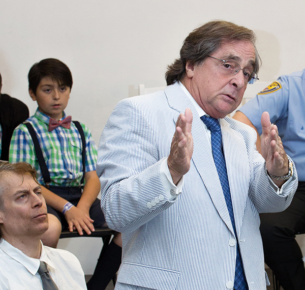 Courtroom scene with Charles Calabrese as Atticus Finch in "To Kill a Mockingbird" at the Vail-Leavitt Music Hall