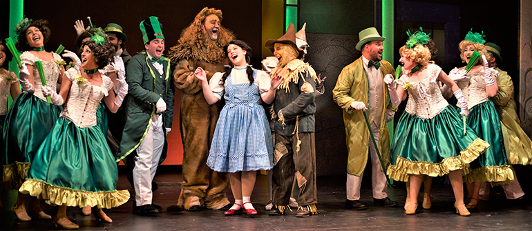 The cast of "The Wizard of Oz" at Theatre Three