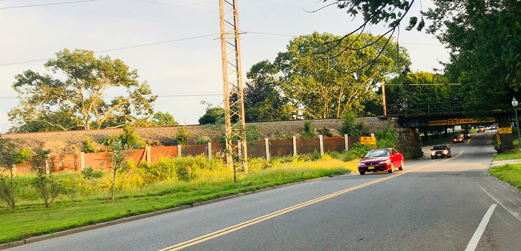 The East Hampton railroad overpass