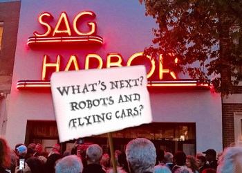 Sag Harbor Cinema sign protest