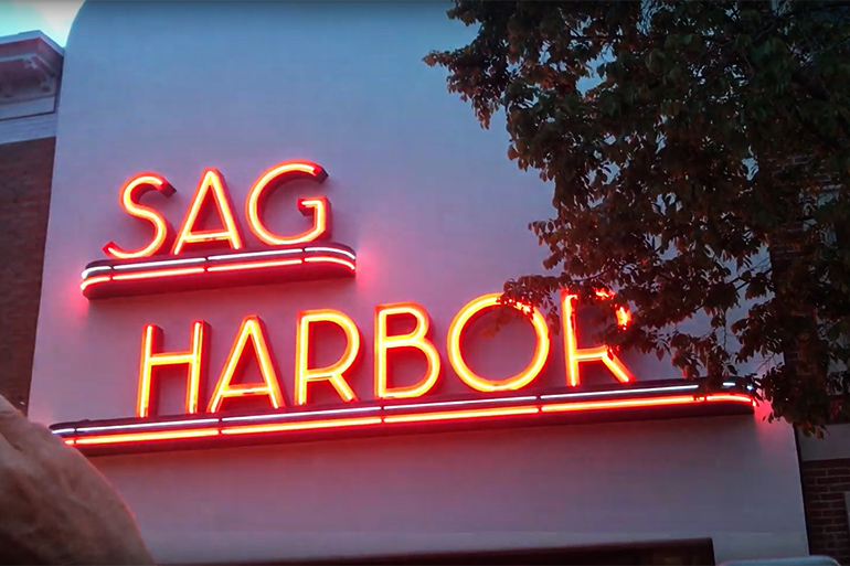 Relighting the neon Sag Harbor sign