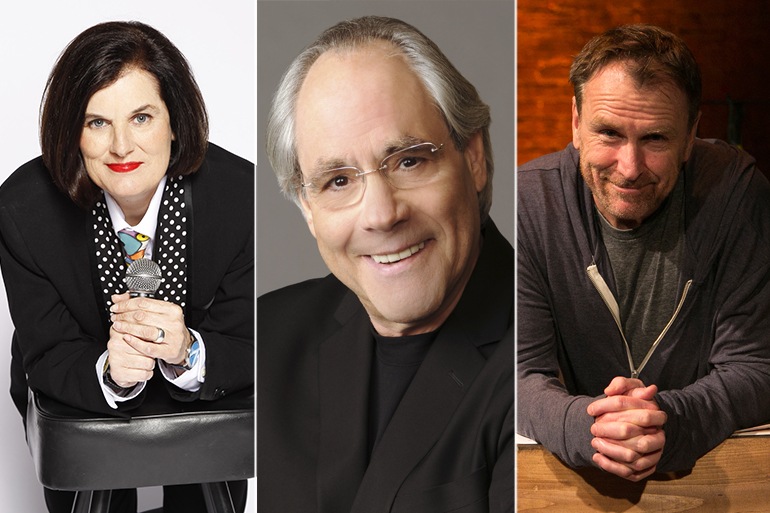 Paula Poundstone, Robert Klein, Colin Quinn, Photos: Michael Schwartz, Courtesy Bay Street Theater, Mike Lavoie