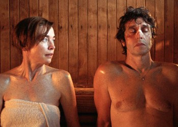 Julianne Nicholson and Diego Peretti in 