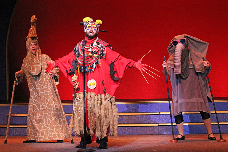 Keri Safran, Chris Collins-Pisano and Mia Gentle in The Gateway's "Forbidden Broadway," Photo: Jeff Bellante