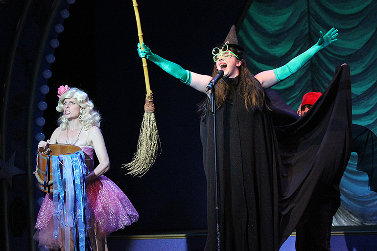 Mia Gentile as the Wicked Witch of the West in The Gateway's "Forbidden Broadway," Photo: Jeff Bellante