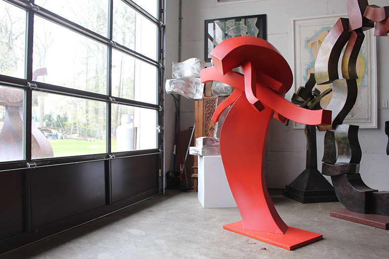 Sculpture in Van de Bovenkamp's studio