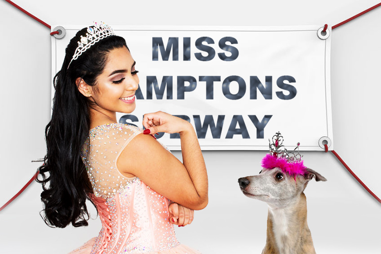 Miss Hamptons Subway with dog