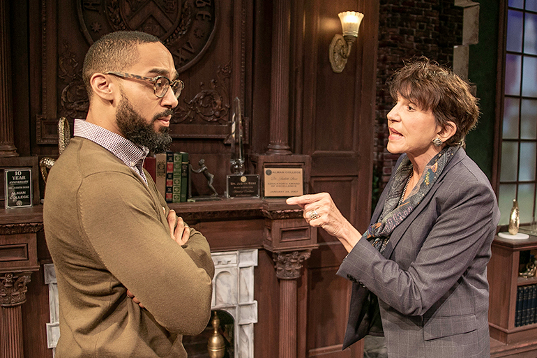Rodney Richardson and Mercedes Ruehl in Bay Street's "Safe Space", Photo: © Lenny Stucker Photography 2018/lennystucker.com
