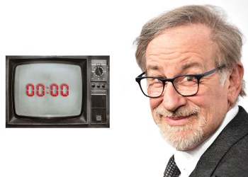 Steven Spielberg on white with countdown TV
