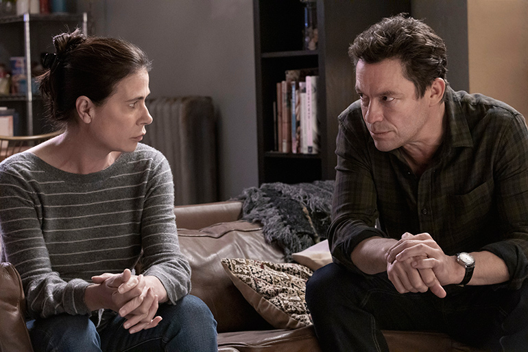 Maura Tierney and Dominic West as Helen and Noah Solloway in "The Affair"