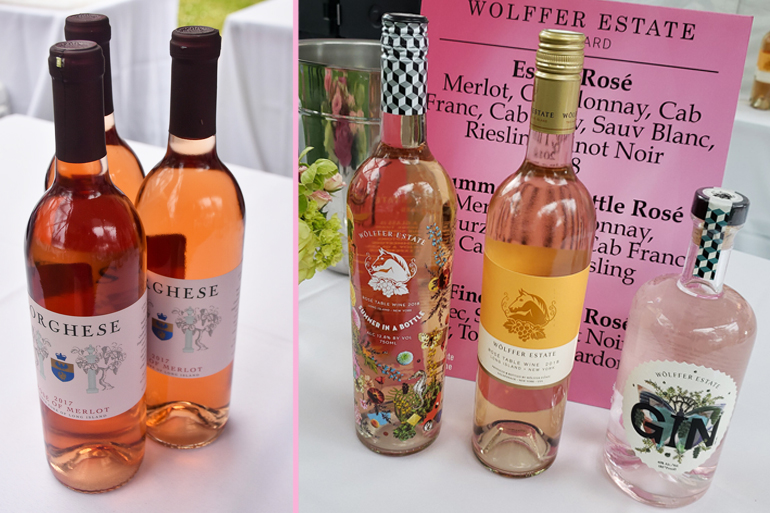 Rosé wines by Castello di Borghese and Wölffer Estate Vineyard, Photos: Ed Shin