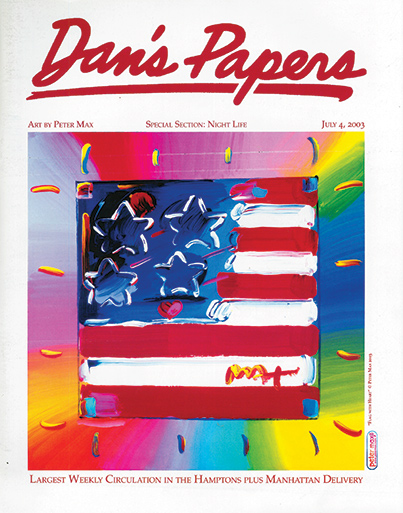 The first Peter Max Dan's Papers cover, from July 4, 2003