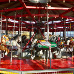 Antique Greenport carousel in Mitchell Park