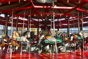 Antique carousel in Greenport's Mitchell Park