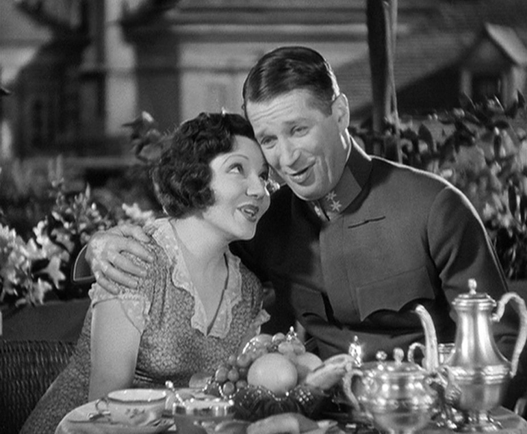Claudette Colbert and Maurice Chevalier in Lubitsch's 1931 musical "The Smiling Lieutenant"