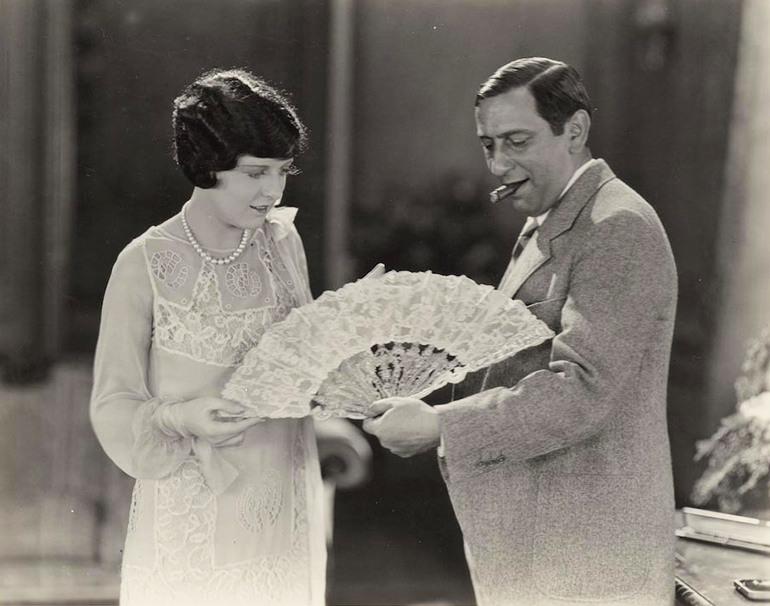 Lubitsch directs May McAvoy in "Lady Windermere's Fan"