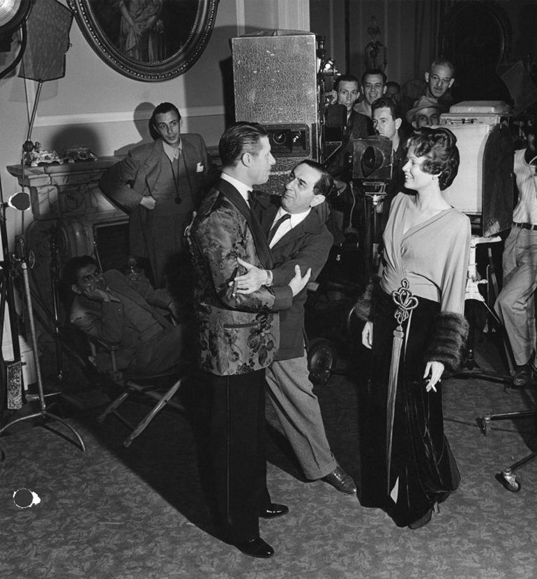 Lubitsch shows he's a hands-on director on the set of Heaven Can Wait" with Don Ameche and Gene Tierney