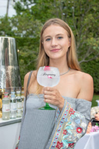 Marie Aiello enjoys a Tangueray specialty cocktail