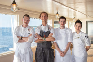 The Halyard team-Nathan Hitchcock-Sous chef, Chef Stephan Bogardus, Jeff Monsour, Rilke Witherstine-AM Sous chef