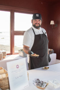 Chef Bruce Miller of PORT with appetizer