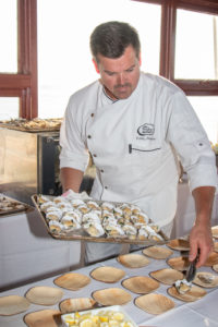 Chef Robby Beaver prepares appetizer
