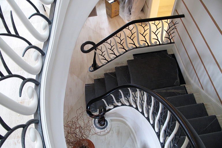 John Battle stair rail in Water Mill