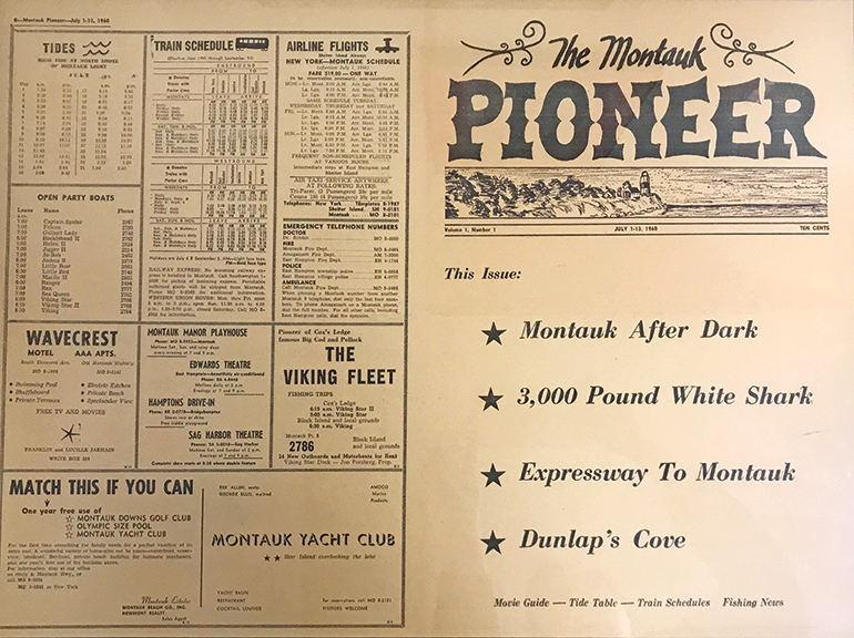 First cover of The Montauk Pioneer