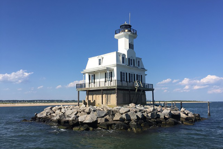 Long Beach Bar “Bug” Light in North Fork waters