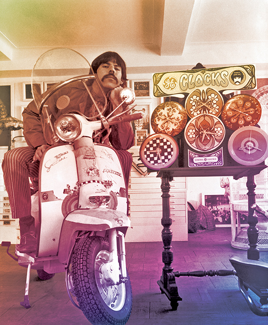 Peter Max in his studio in the 1960s