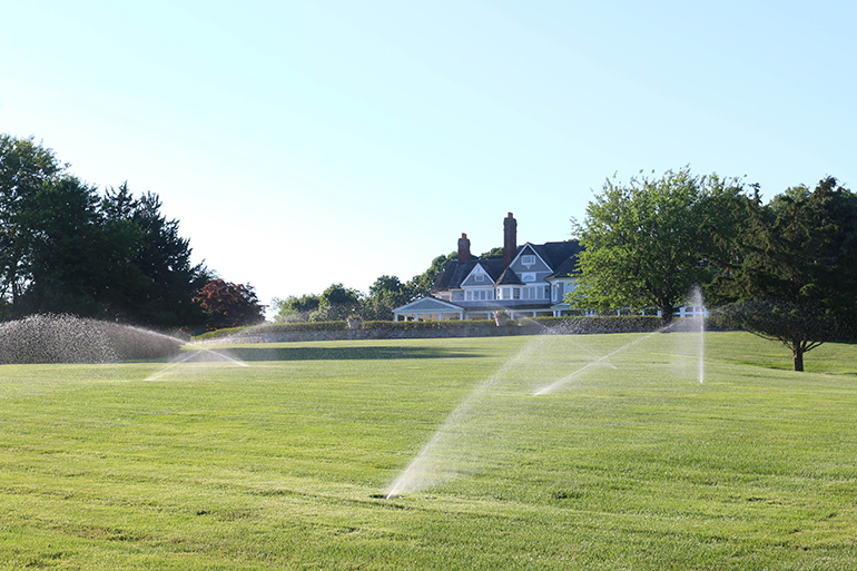 RB Irrigation waters a fabulous Hamptons lawn